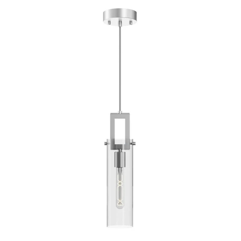 Satin Nickel Pendant from the Houston Collection