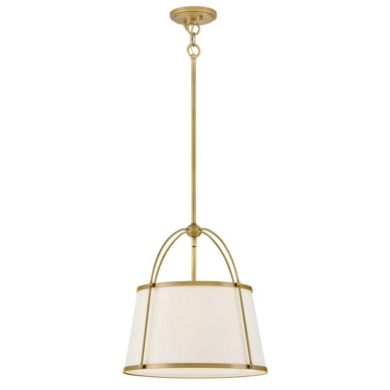 Lacquered Dark Brass LED Pendant from the Clarke Collection