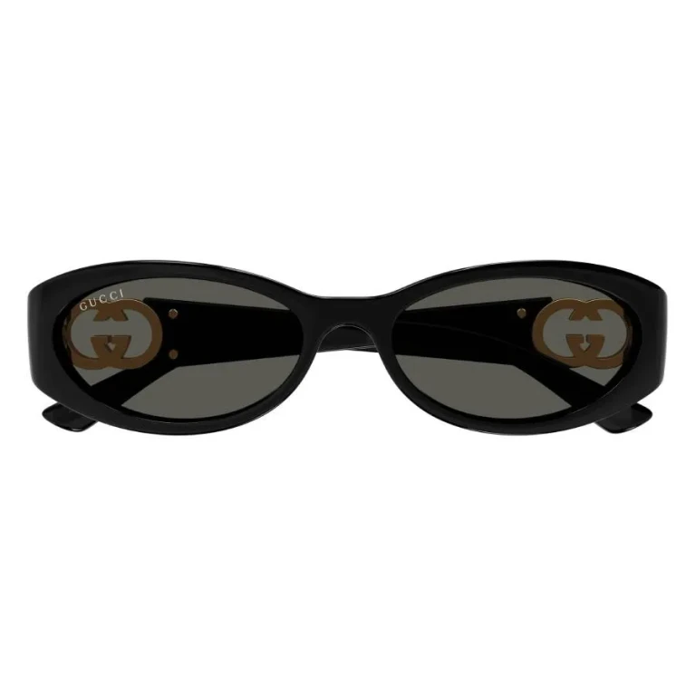 Gucci Grey Oval Ladies Sunglasses GG1660S 001 54