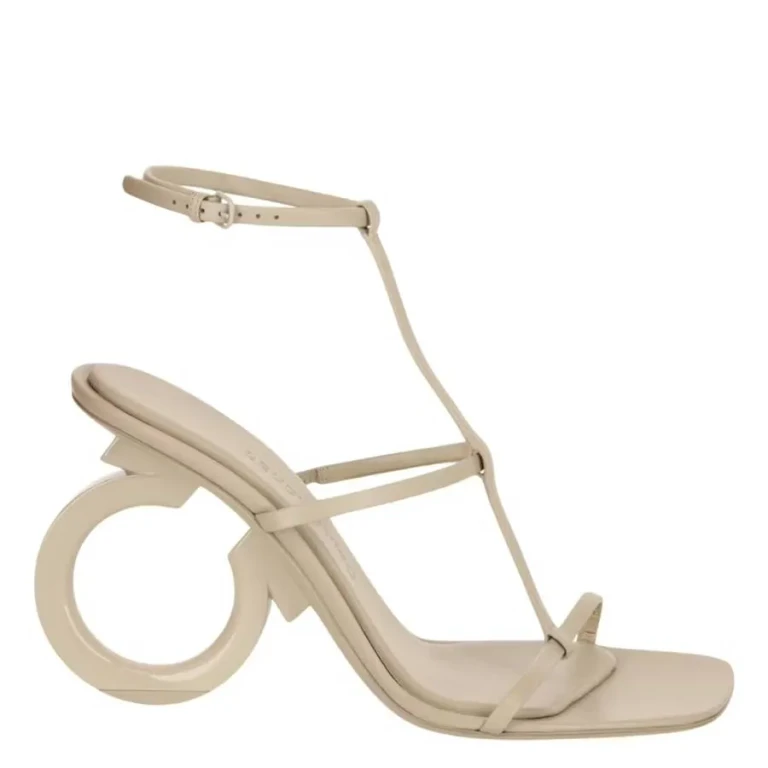 Ferragamo Elina T-Strap Gancini Sandals