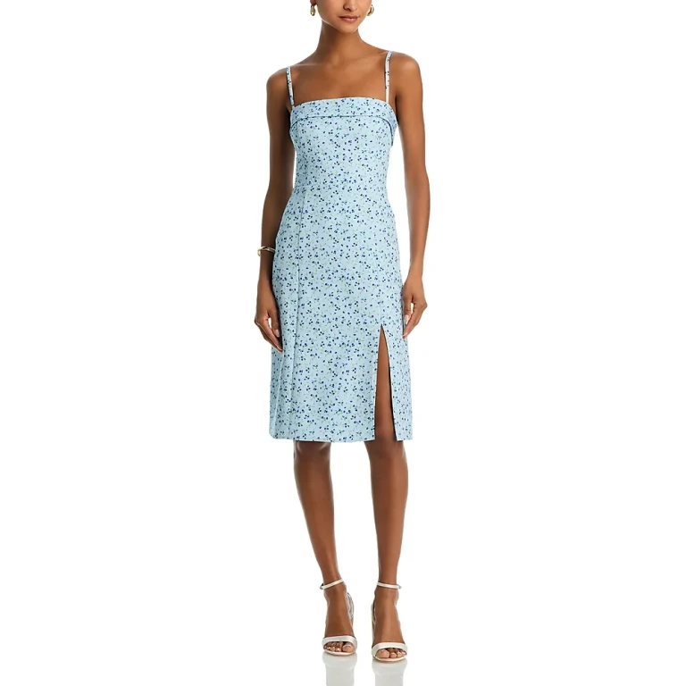 French Connection Echo Crepe Floral Midi Dress