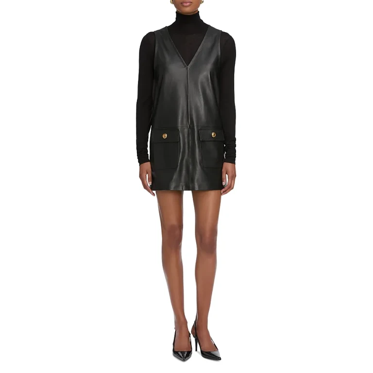Frame The Leather Pinafore Dress