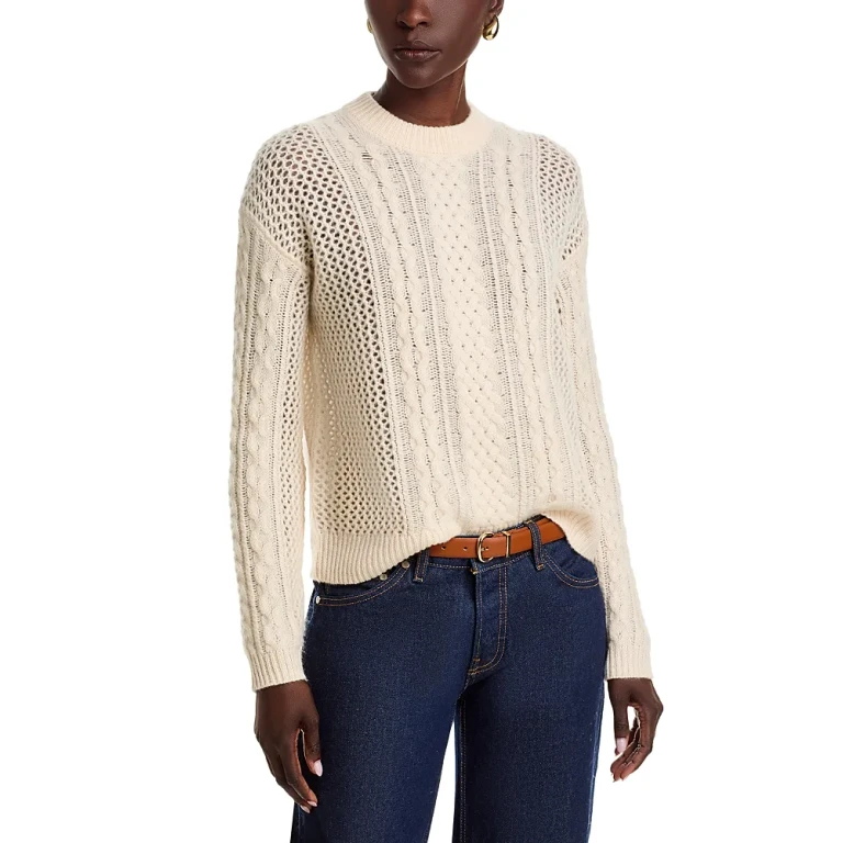 Multi Cable Drop Shoulder Sweater - Exclusive