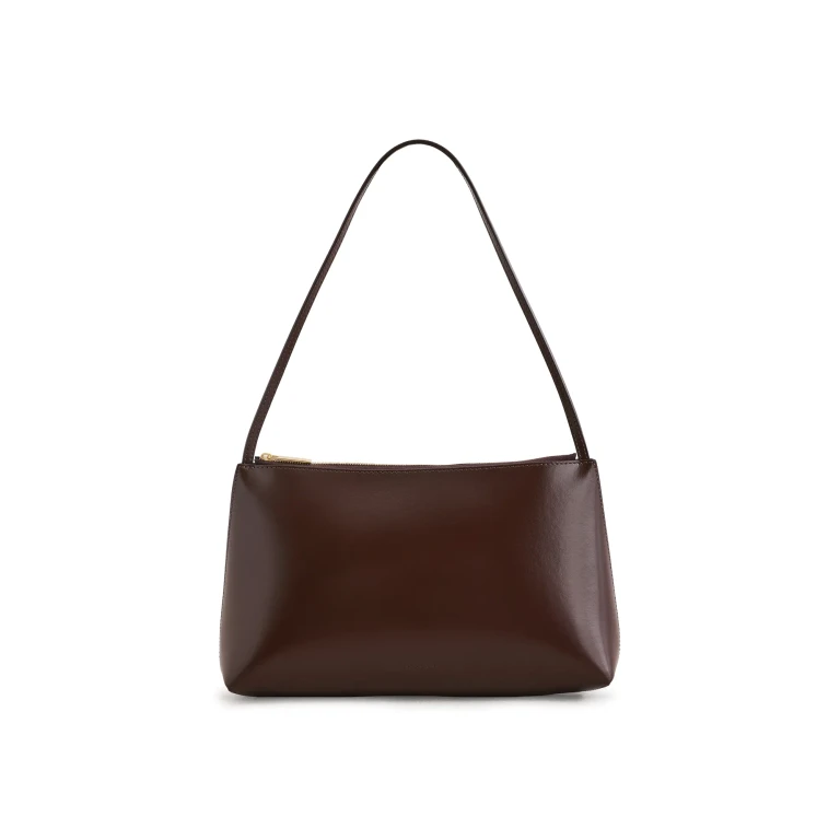 Mansur Gavriel Large Gaia Shoulder Bag Chocolate/Warm Grey One Size