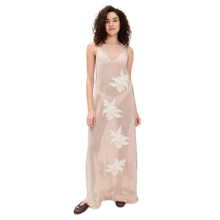 Las Sureñas Fragola Net Dress Caramel XL