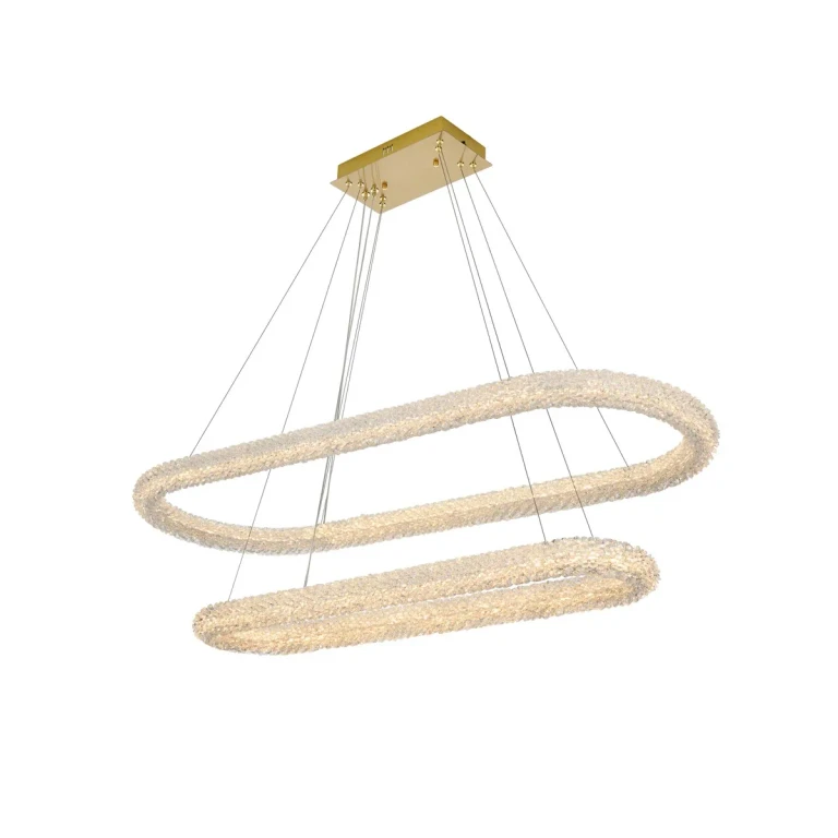 Satin Gold LED Chandelier from the Bowen Collection