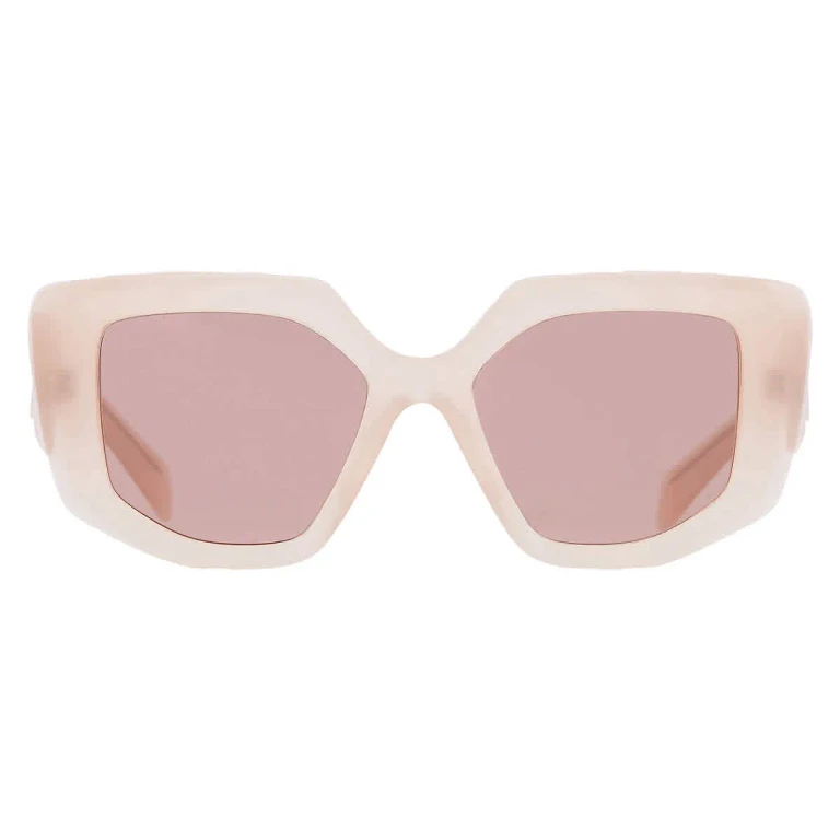 Prada Light Brown Irregular Ladies Sunglasses PR 14ZS 19R10D 50
