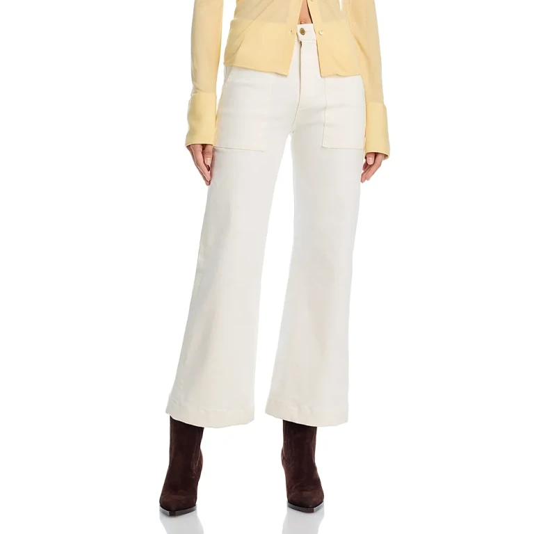 Ramy Brook Clifford Cropped Ankle Jeans in White