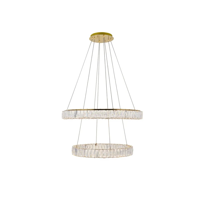 Gold LED Pendant from the Monroe Collection