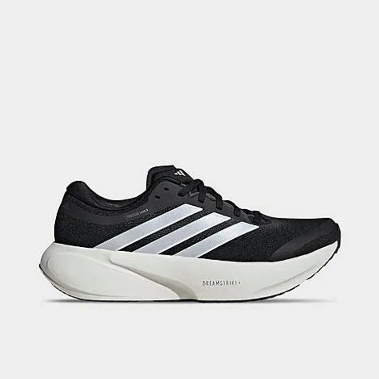 adidas Women's Supernova Rise 3 Running Shoes (Wide Width) in Core Black/Cloud White/Core Black Size: 5.0
