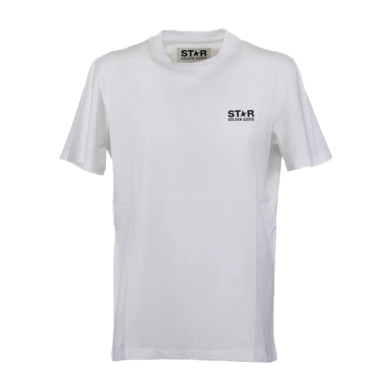 Golden Goose Black T-shirt With White Logo
