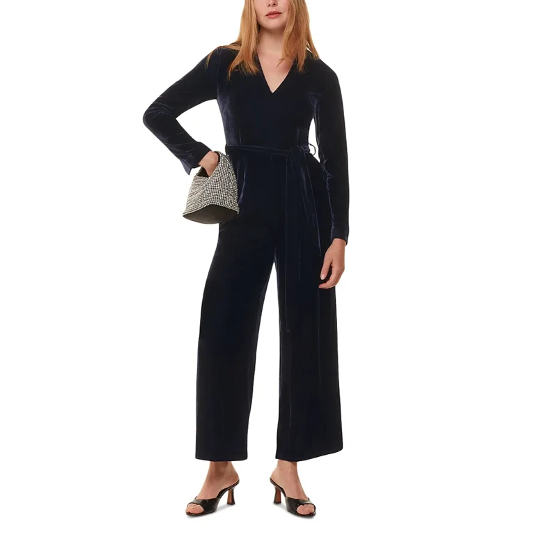 Whistles Elora Velvet Jumpsuit