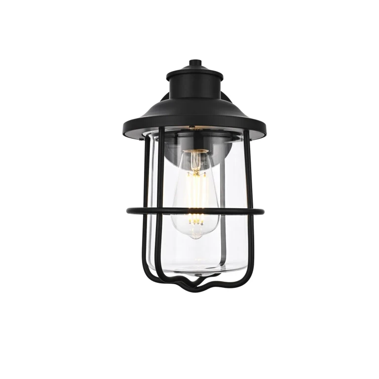 Black Outdoor Wall Sconce from the Huxley Collection