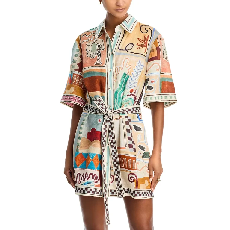 Alemais Michelle Mini Linen Dress