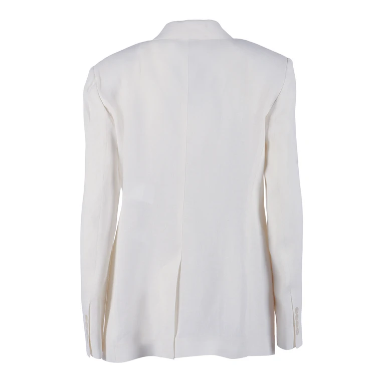 Max Mara Studio JACKET Beige Linen Lining Viscose Cupro - Women