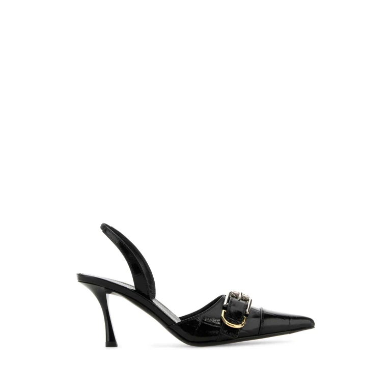 Givenchy Black Leather Voyou Pumps