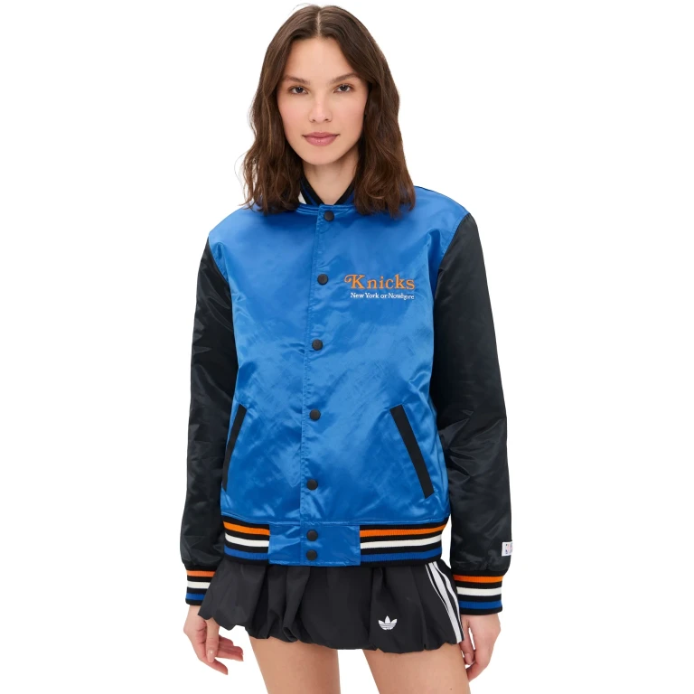 New York or Nowhere Knicks Give & Go Varsity Jacket Royal Blue 2XL