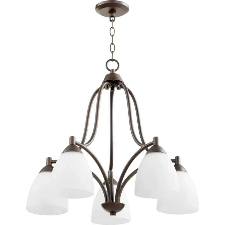 Quorum Barkley 5-Light 23" Dinette & Breakfast Chandelier in Oiled Bronze