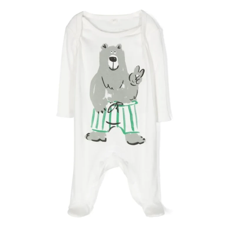 Stella Mccartney Kids Bear-Print Cotton Pyjama