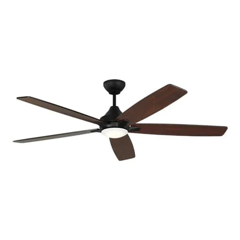 LED Lowden Smart 60" Indoor/Outdoor Ceiling Fan in Midnight Black