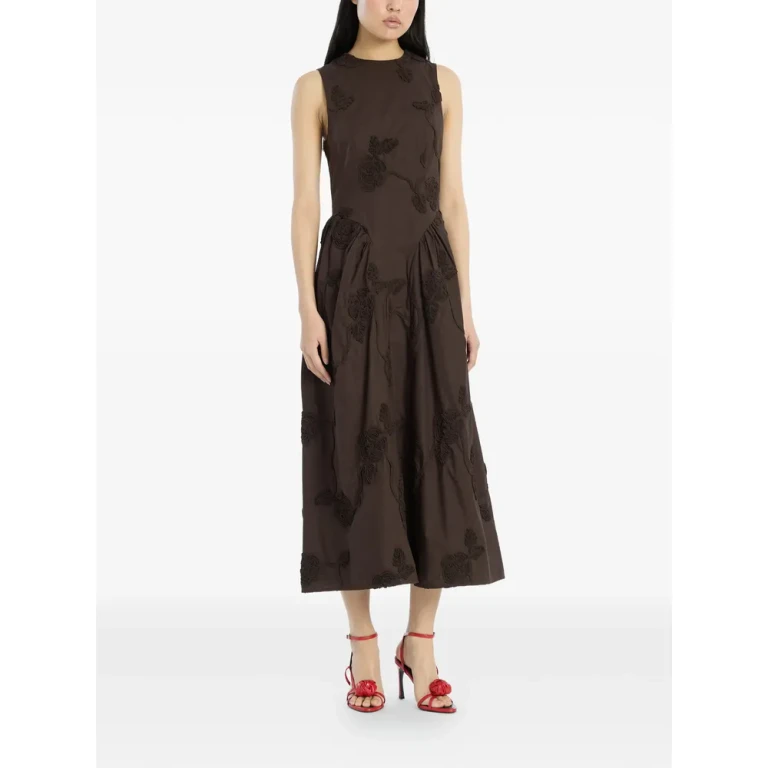 Rotate Flower-motif Midi Dress