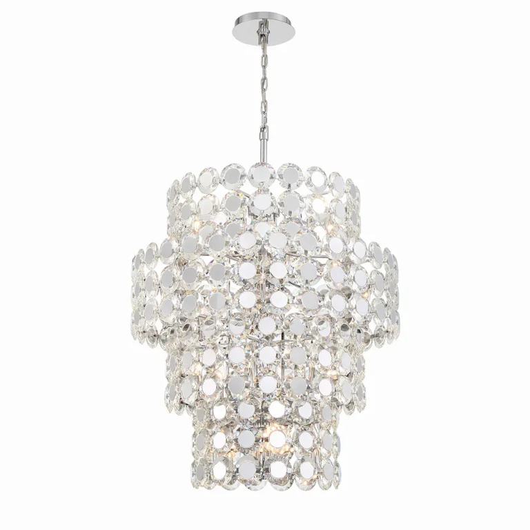 Perrene 24-Light Chandelier in Chrome