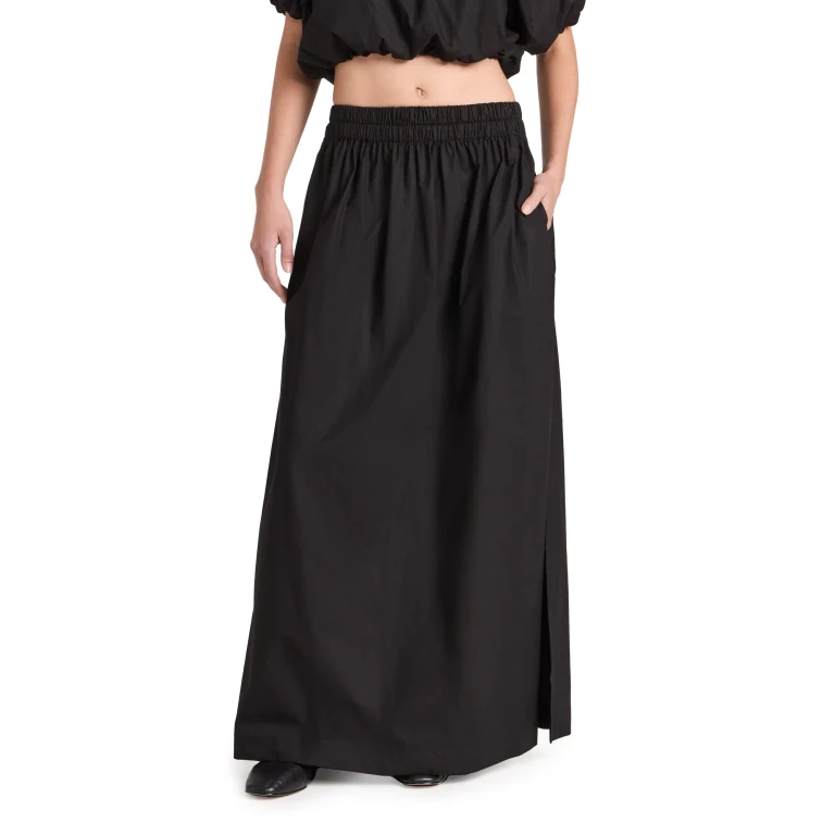 MIKOH Delia Maxi Skirt Bone 3