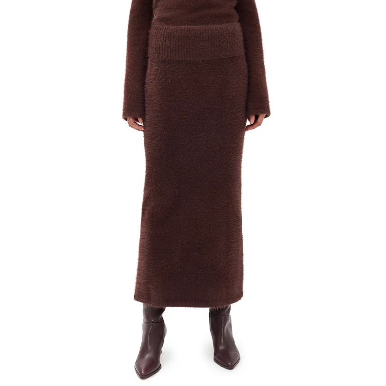 Seven Wonders Anneliese Knit Maxi Skirt Chocolate L