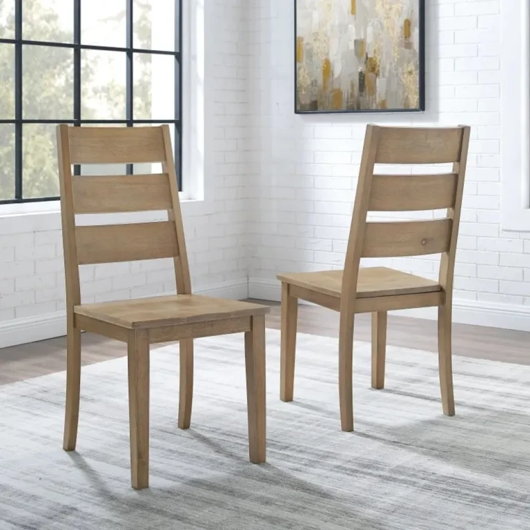 Chaises de salle à manger Joanna à dossier échelle, brun rustique, lot de 2