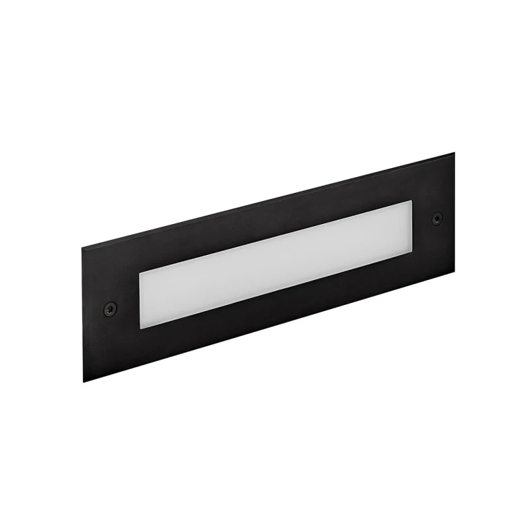 Stainless Steel Black LED Flush Step Light from the Dash Flat Collection