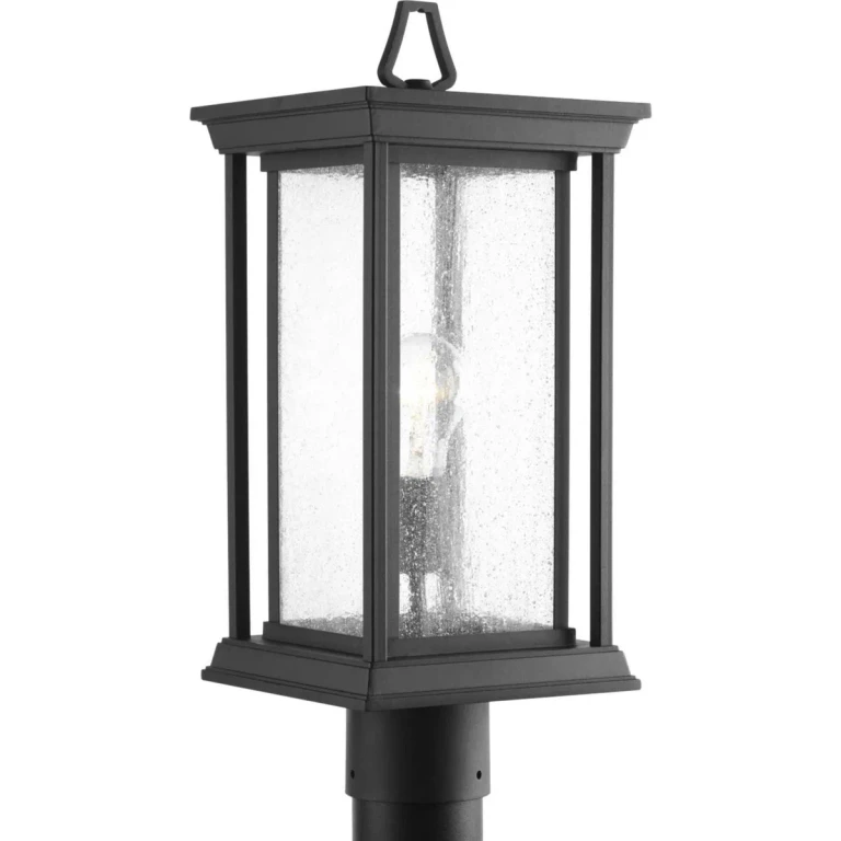 Black One Light Post Lantern from the Endicott Collection