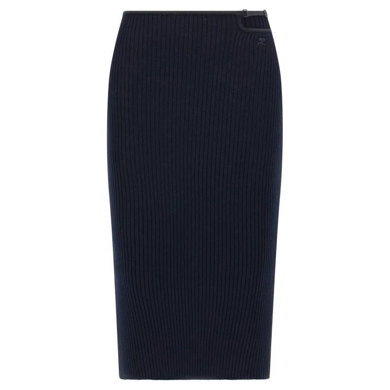 Courrèges loop Rib Knit Skirt