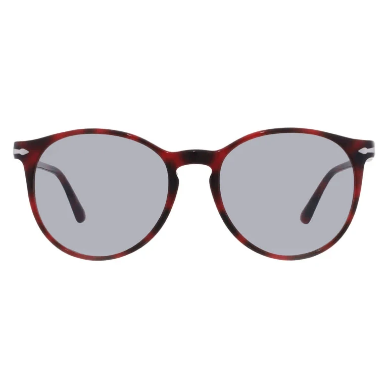 Persol Grey Round Unisex Sunglasses PO3228S 1100R5 53
