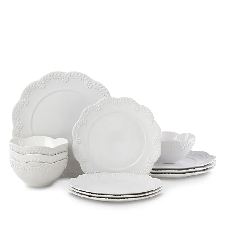 Lenox Chelse Muse Floral White 12 Piece Dinnerware Set