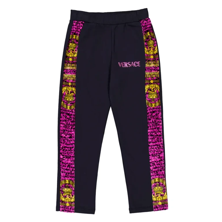 Young Versace Girls Barocco Crocodile Logo Sweatpants