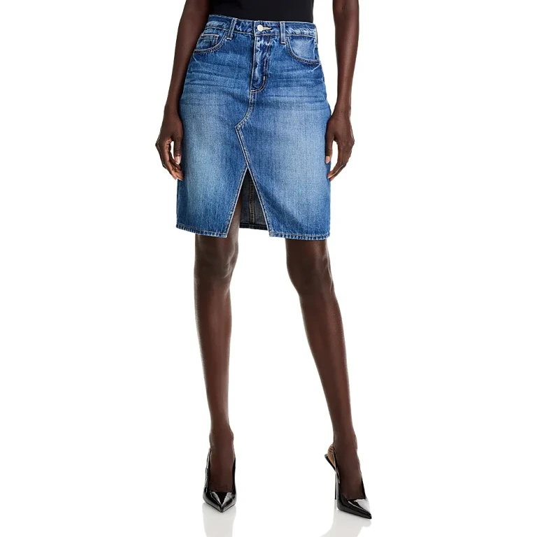 L'Agence Tylee Denim Pencil Skirt