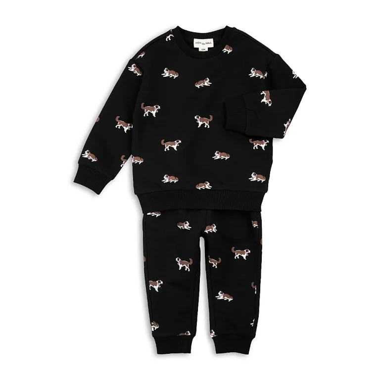 Miles The Label Boys' St. Bernard Print Sweatshirt & Joggers Set - Baby