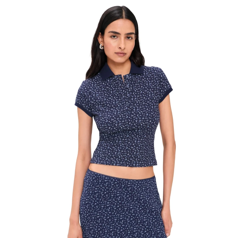 GUIZIO Paloma Polo Shirt Cantebury Ditsy L