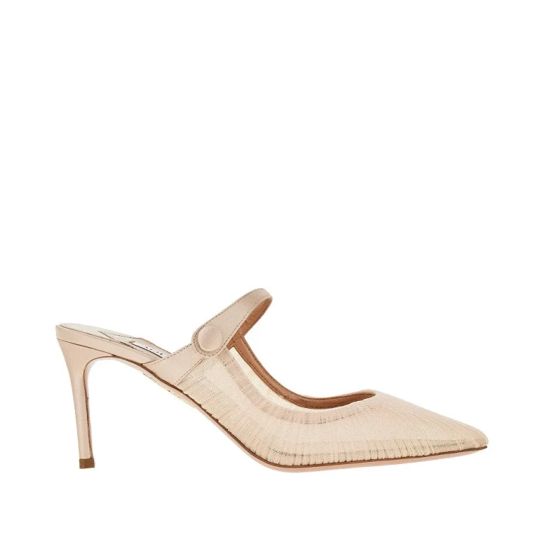 AQUAZZURA 'Voile' tulle mules Woman 36+