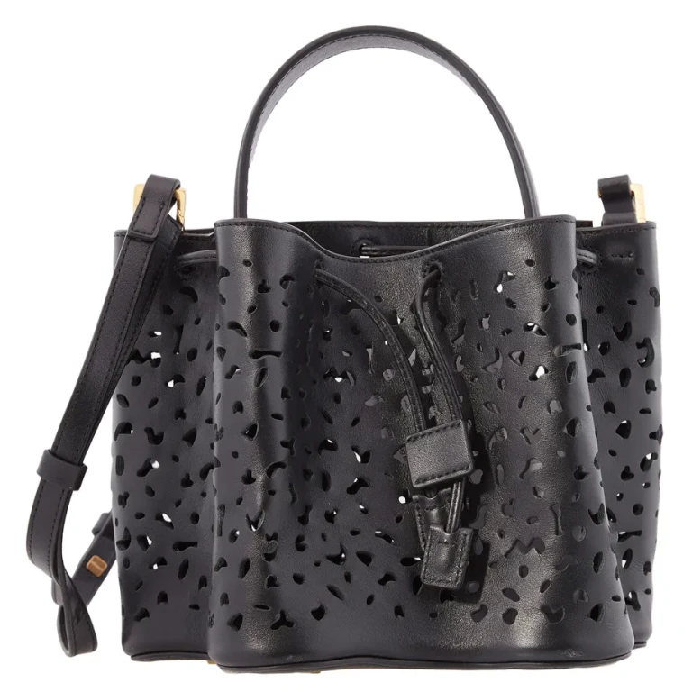 Alto Mini Perforated Leather Bucket Bag
