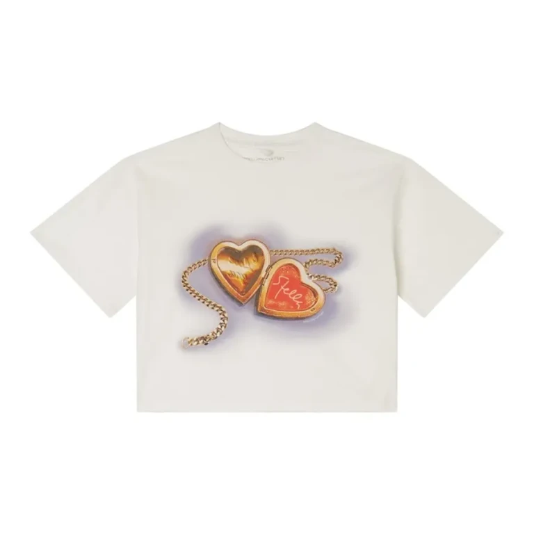 Stella McCartney Girls Heart Shape Crop Top