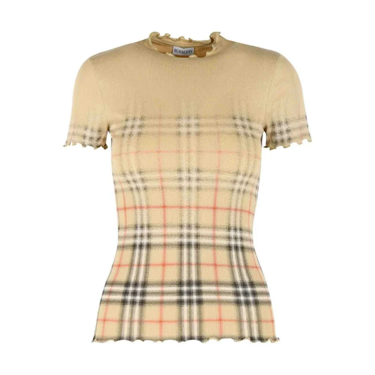 Burberry Pull Col Rond - Beige