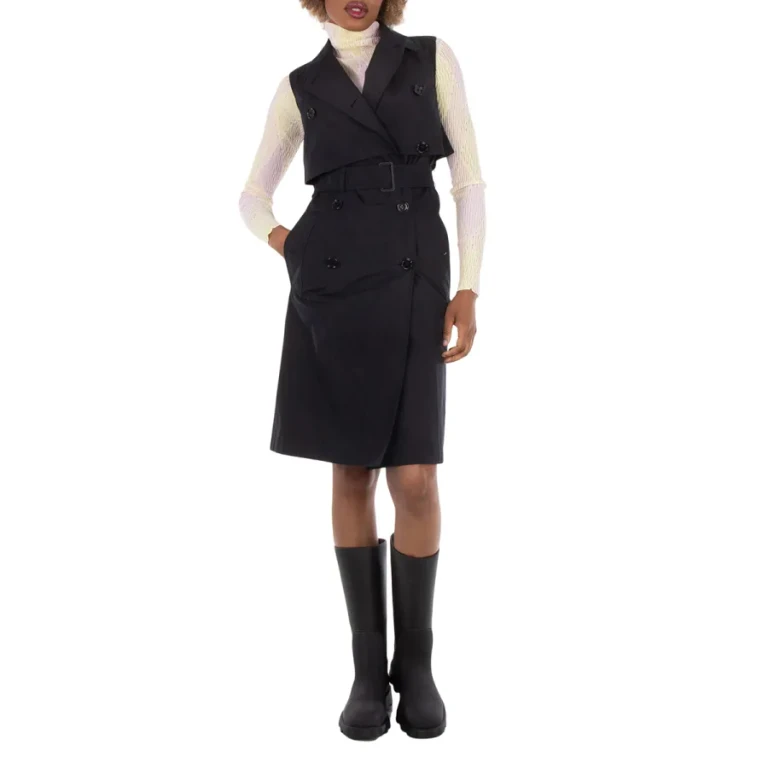 Burberry Mona Button-Front Trench Dress, Brand Size 4 ( US Size 2 )
