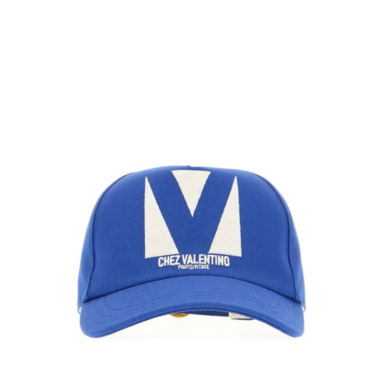 Valentino Garavani Electric Blue Cotton Baseball Cap