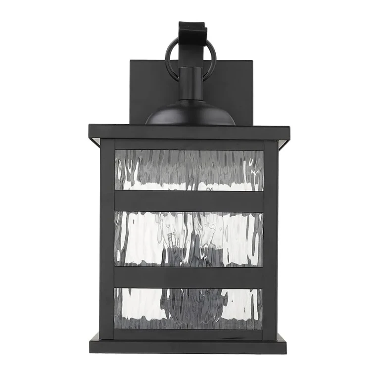 Matte Black Three Light Wall Sconce from the Morris Collection