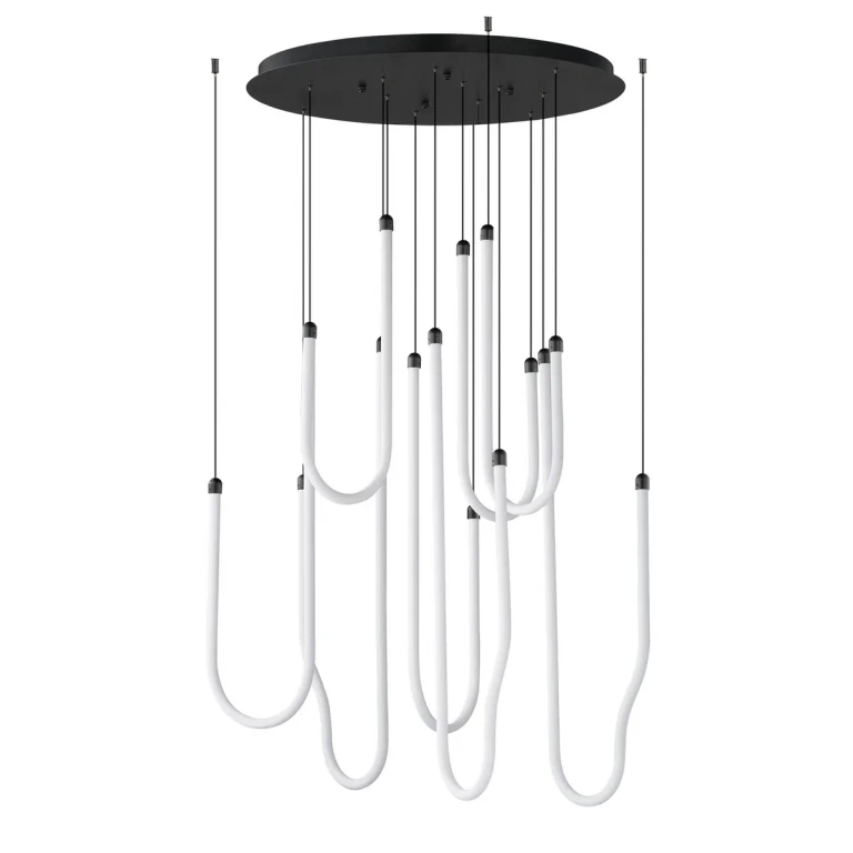 Black LED Pendant from the Soleil Collection
