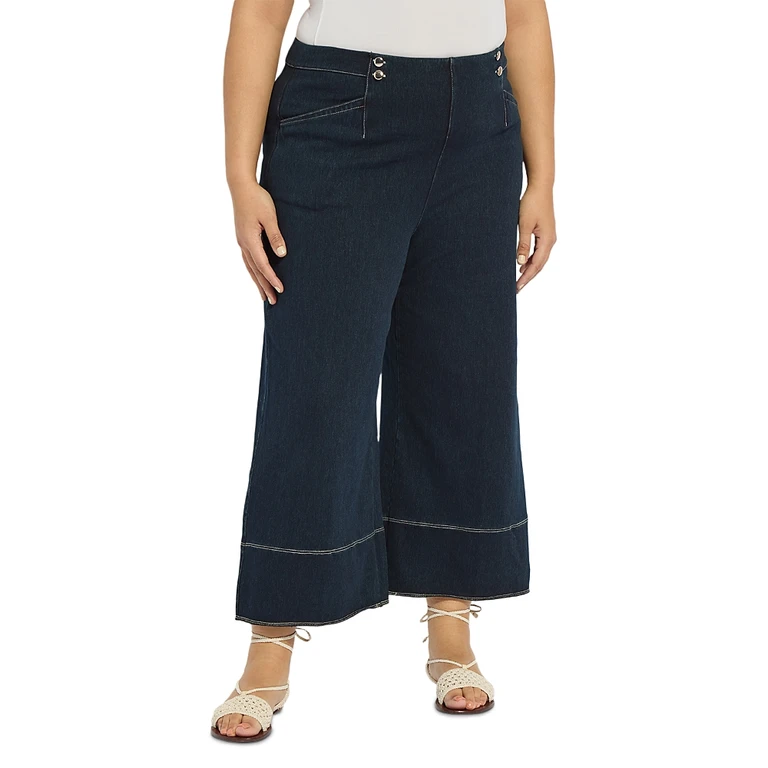 Lysse Plus Dion Sailor Palazzo Jeans in Indigo