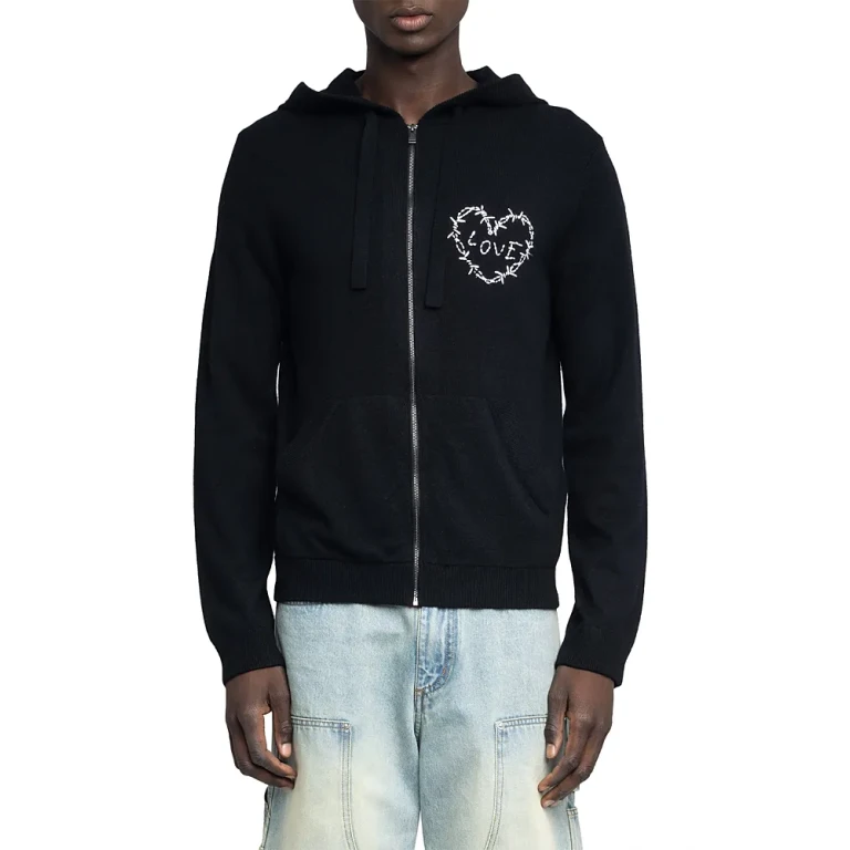 Zadig & Voltaire Clash Heart Zipper Hoodie