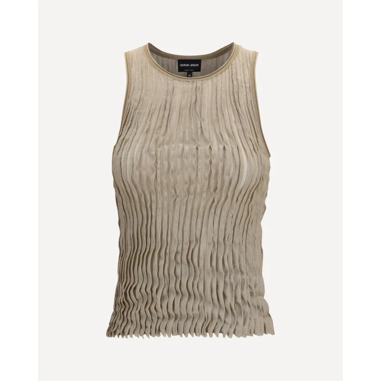 GIORGIO ARMANI Pleated Top Female 44