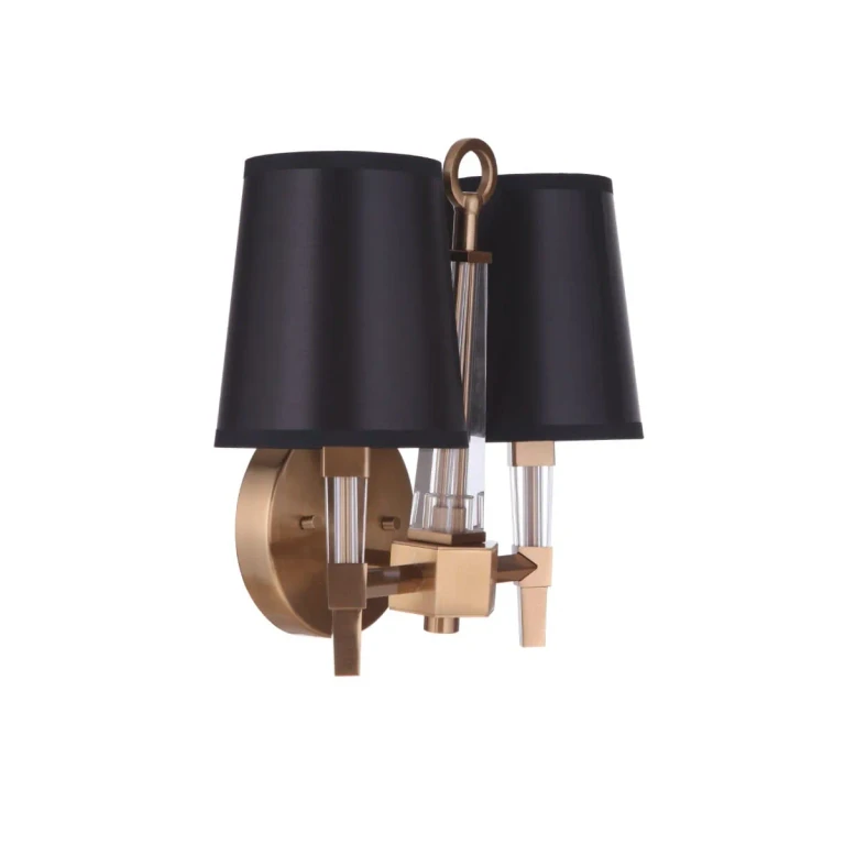 Satin Brass Two Light Wall Sconce from the Tarryn Collection